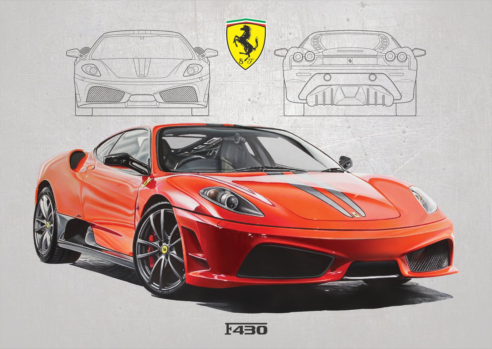 Ferrari F430 Scuderia Poster Print